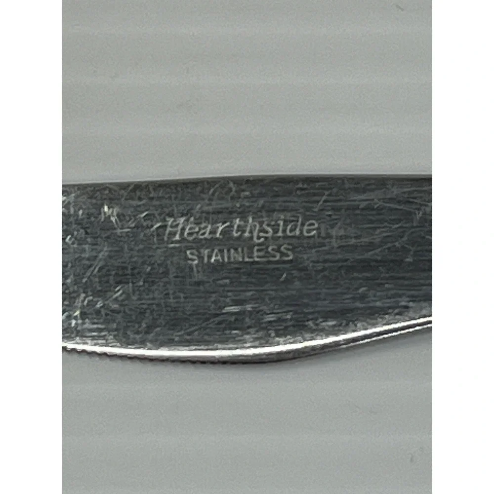 Vintage Hearthside Knives Stainless Flatware Japan Wooden Handle MCM Set of 2